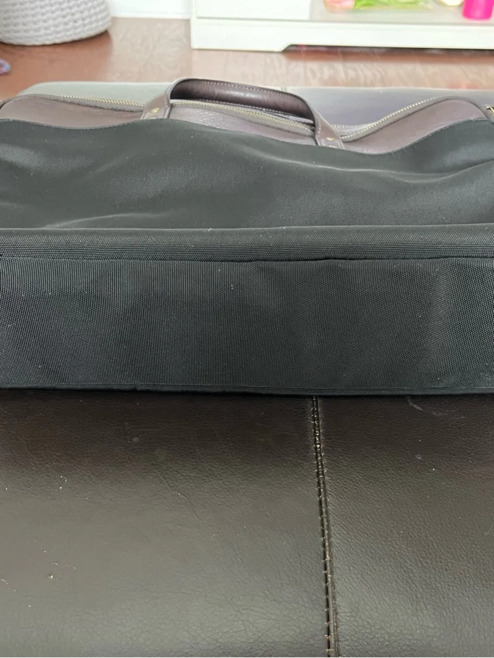 Fossil Haskell double zip workbag